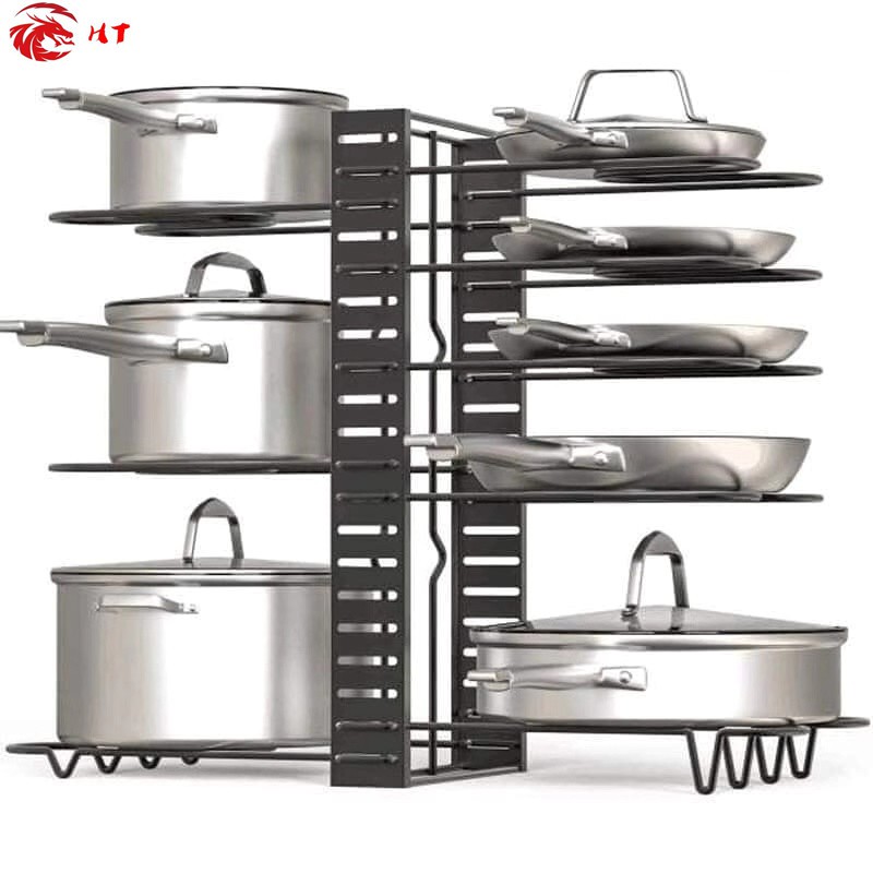 COD 8 LAYER PAN  ORGANIZER POT RACK  LID HOLDER Shopee  