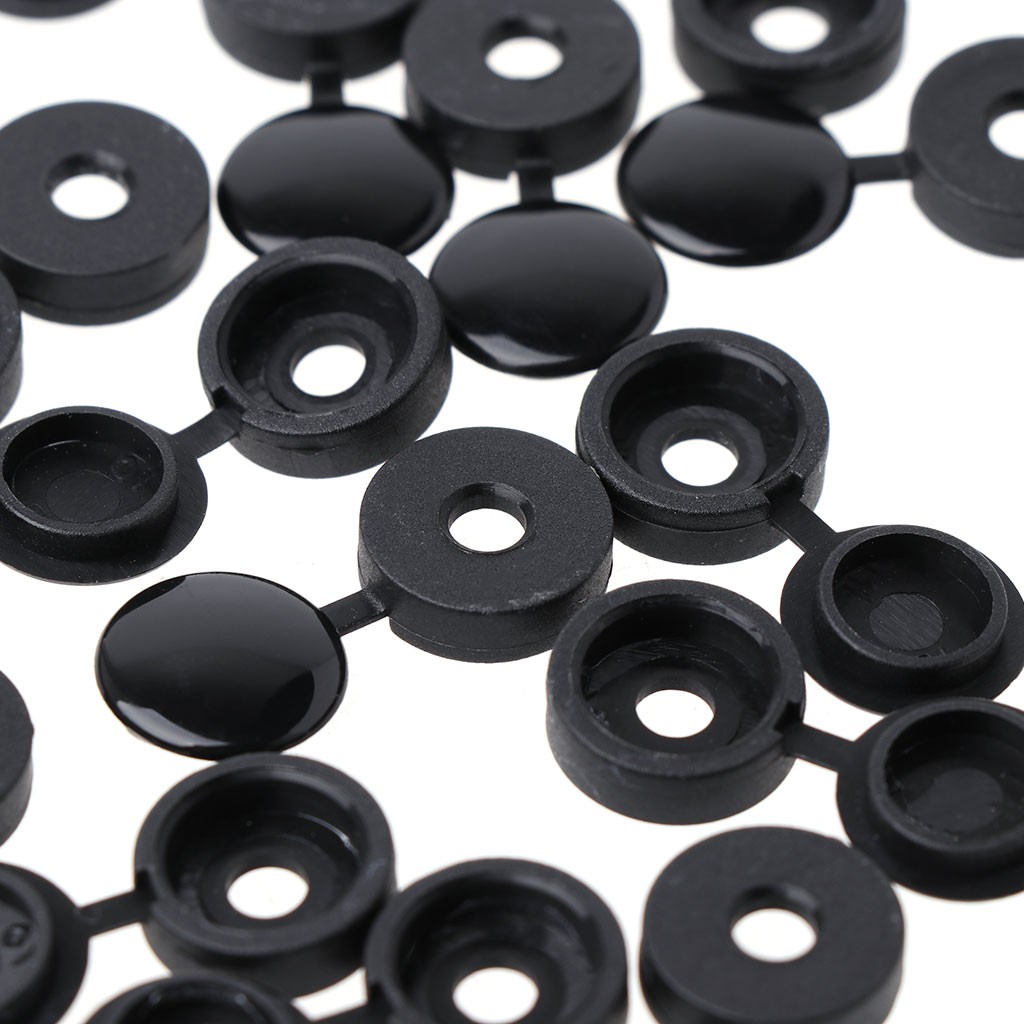 50Pcs Hinged Plastic Screw Cover Fold Caps Button For Furniture Decorative Cover