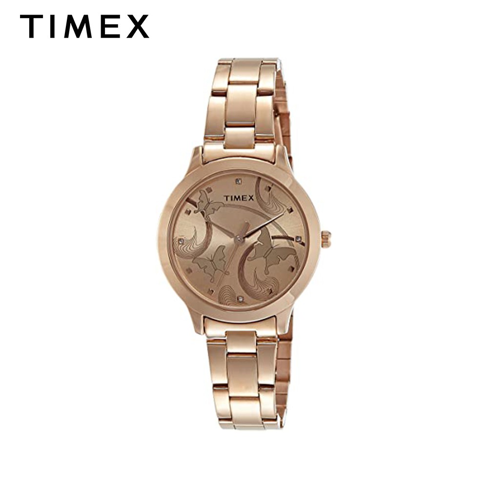 timex rose gold watches for ladies