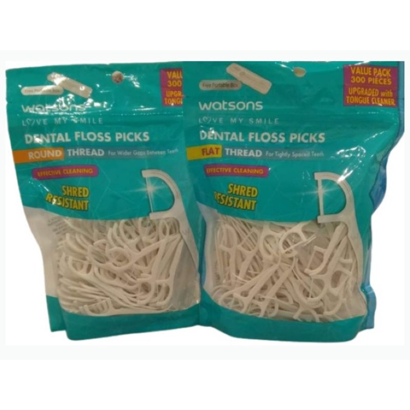 Watsons Dental Floss Pick Round/Flat 300 pcs Shopee Philippines