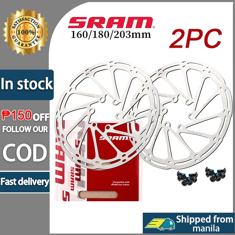 2pc SRAM Bike Disc Brake Rotor 160/180/203mm Bicycle Centerline Rotor