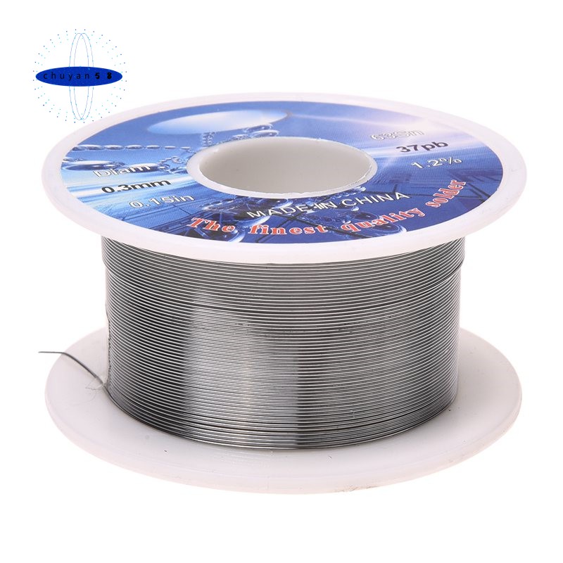 Solid Solder 0.3mm Dia Flux Core 63% Tin 37% Lead Long Wire Reel ...