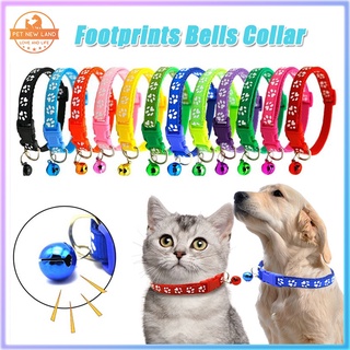Pet New Land Pet Collar Dog Paw Collar With Bell Safety Buckle Neck for Dog Cat Puppy Accessories