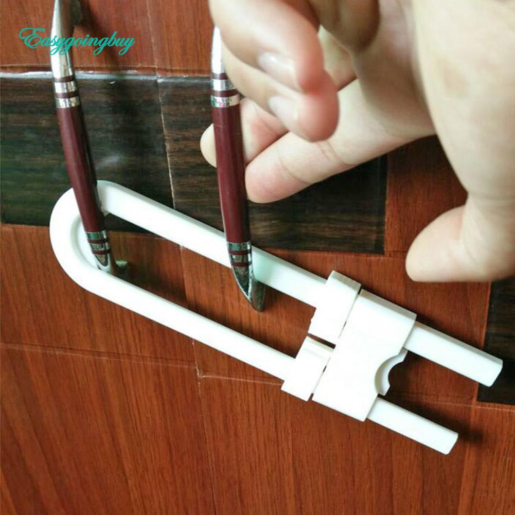 1 Set U Shaped Lock Child Safety Cabinet Closet Door Latches For