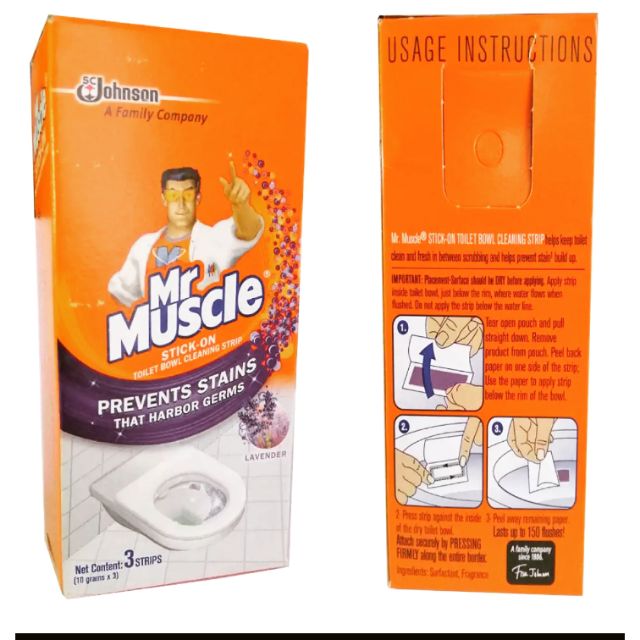 Mr. Muscle® StickOn toilet bowl cleaning strips4 Shopee Philippines