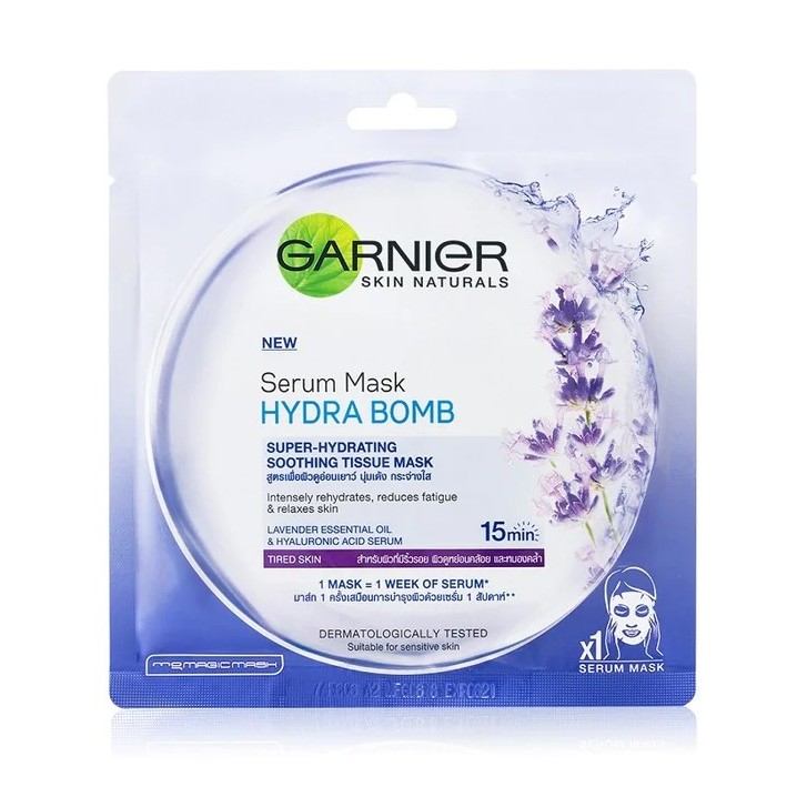 Garnier Serum Face Mask Lavender (Soothing) | Shopee Philippines