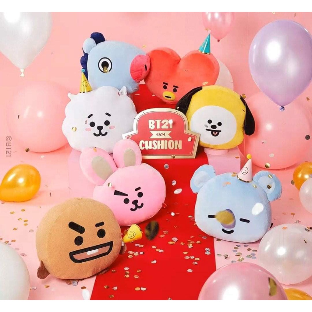 ON HAND Official BT21 42cm Cushion ( bts shooky chimmy tata cooky rj ...