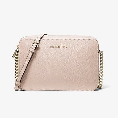 EMPIRE AUTHENTIC Michael Kors Jet Set Large Saffiano Leather Crossbody Bag  - Made in USA(Beige) | Shopee Philippines