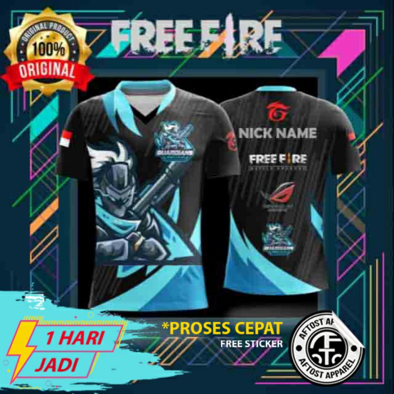 Jersey T Shirt Gaming Free Fire Can Custom Jersey Gaming Ff Ml Latest Pubg Free Nick Name Shopee Philippines