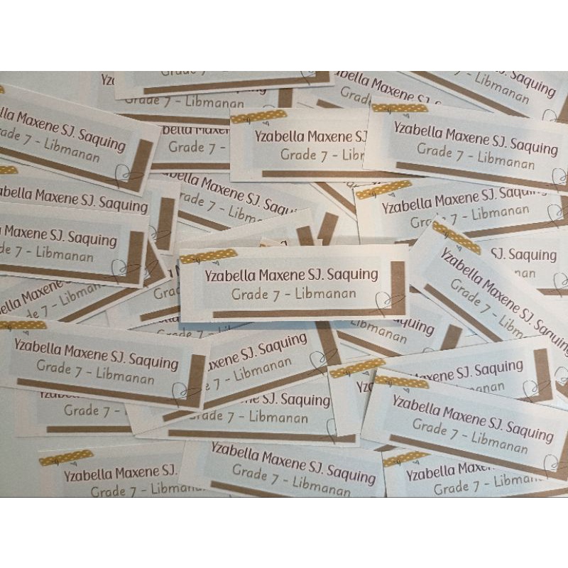 Sticker Label for students' books, notebooks and for labeling purposes ...
