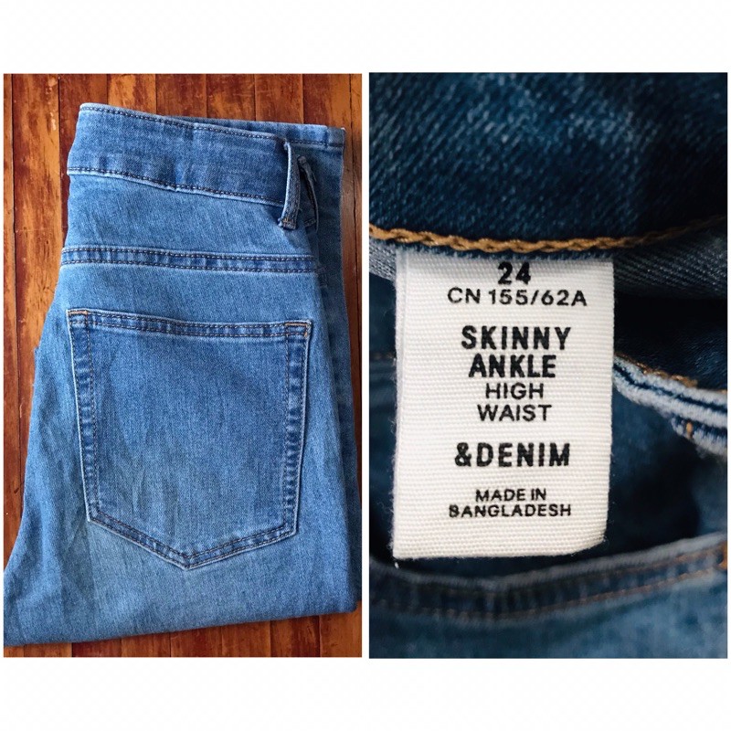 H&M OVERRUNS Bangladesh High Waist Skinny Jeans | Shopee Philippines