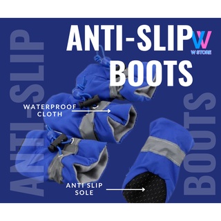 4Pcs Dog Boots Shoes Anti Slip Waterproof Puppy Rain Pet Cat Pet Socks