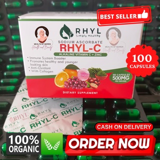 RHYL C Blister Pack Sodium Ascorbate Alkaline Vitamin C 500mg with ZINC & Collagen 100% NATURAL