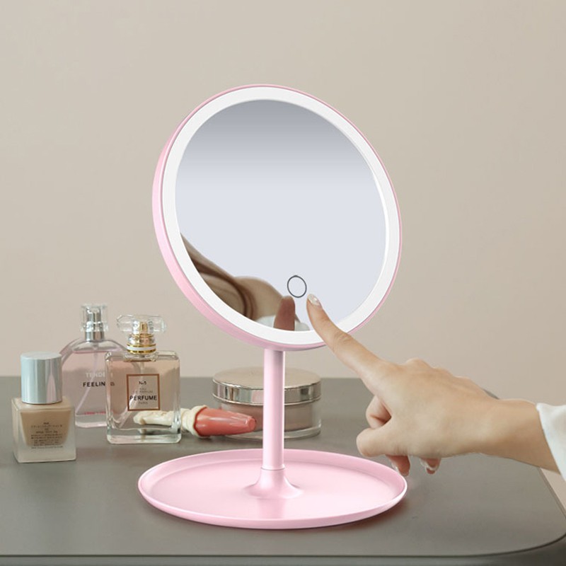 portable makeup table with lights and mirror