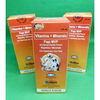 [ FC REYES AGRIVET ] 1 bottle 120ml PAPI MVP Multivitamins Food Supplement for pets / vitamins #3