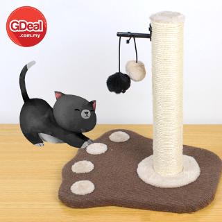 GDeal Cat Climbing Frame Hemp Rope Sheet With Fluffy Ball Wearable And Scratchable Mainan Kucing ماءينن كوچيڠ