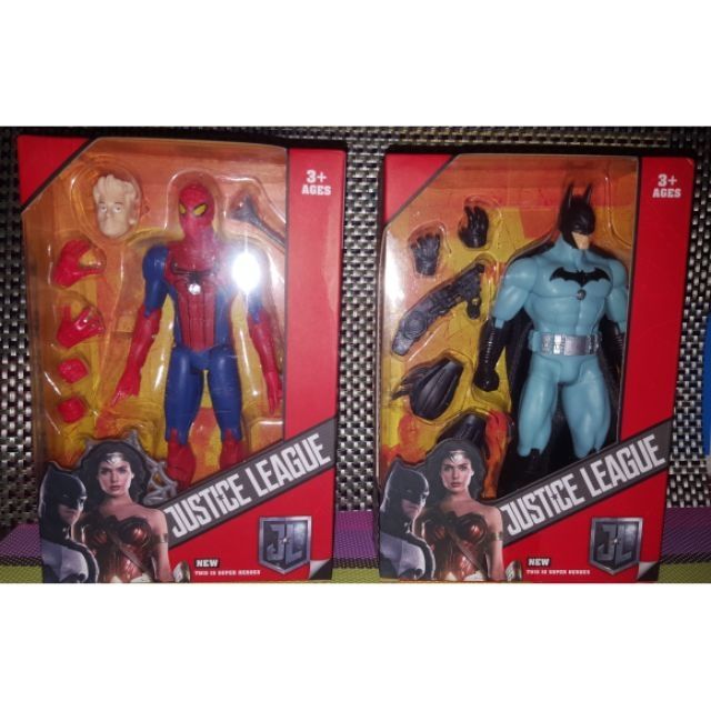 batman and spiderman figures