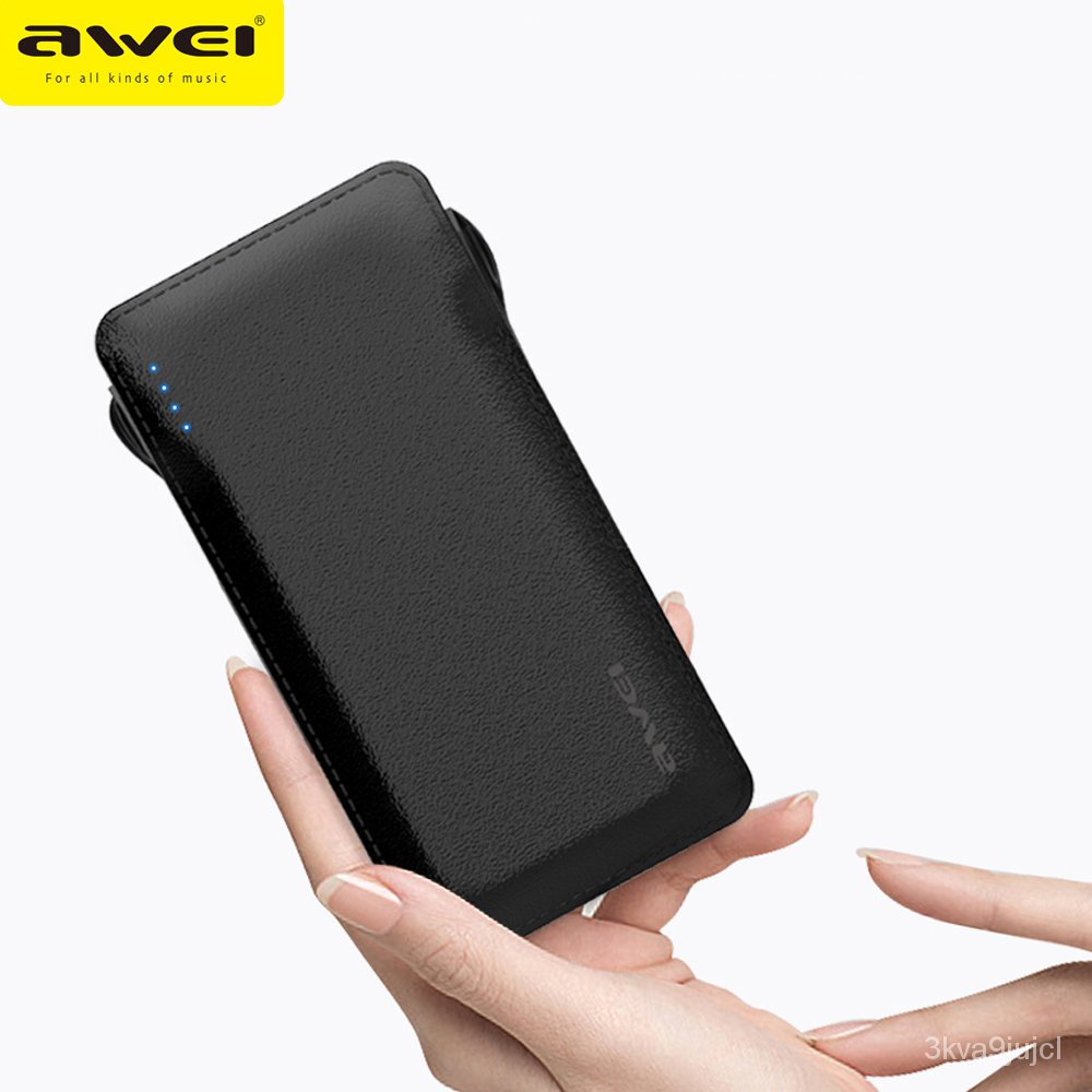 AWEI P51K Power Bank Portable Powerbank 10000mAh External Battery Built ...