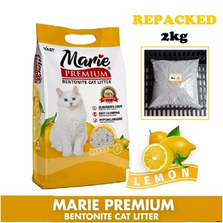 MARIE Premium Cat Sand - LEMON | 2kg (REPACKED)