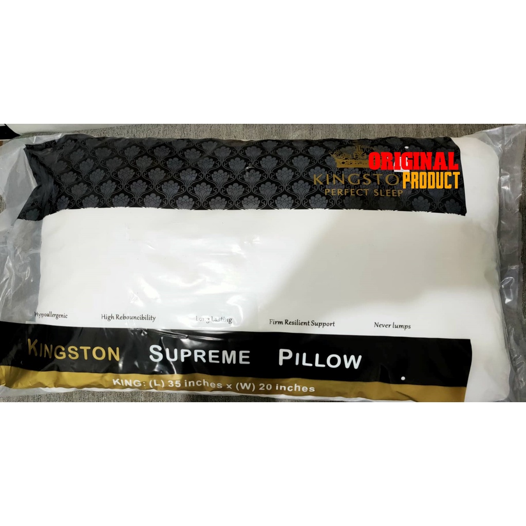 KINGSTON Vacuum Pillow White ( soft / firm ) available in 3 sizes