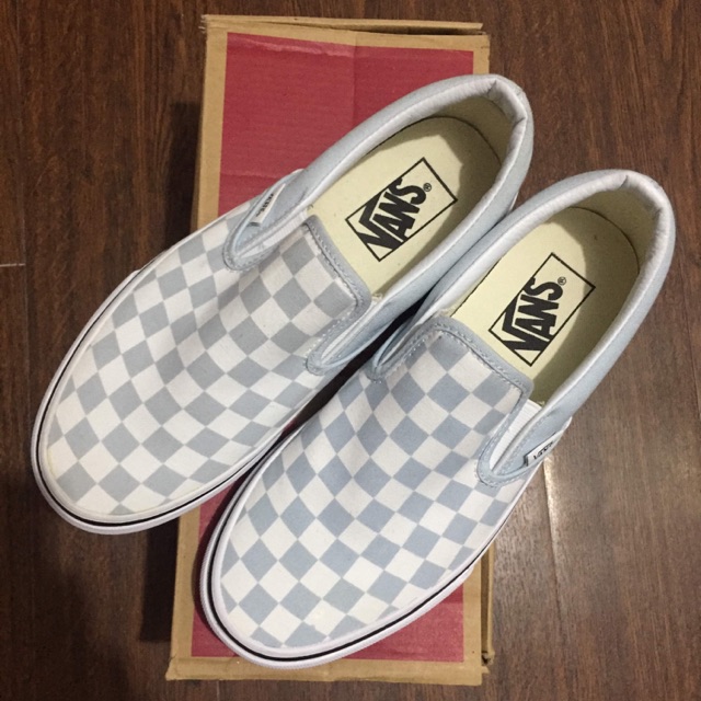 vans checkerboard baby blue