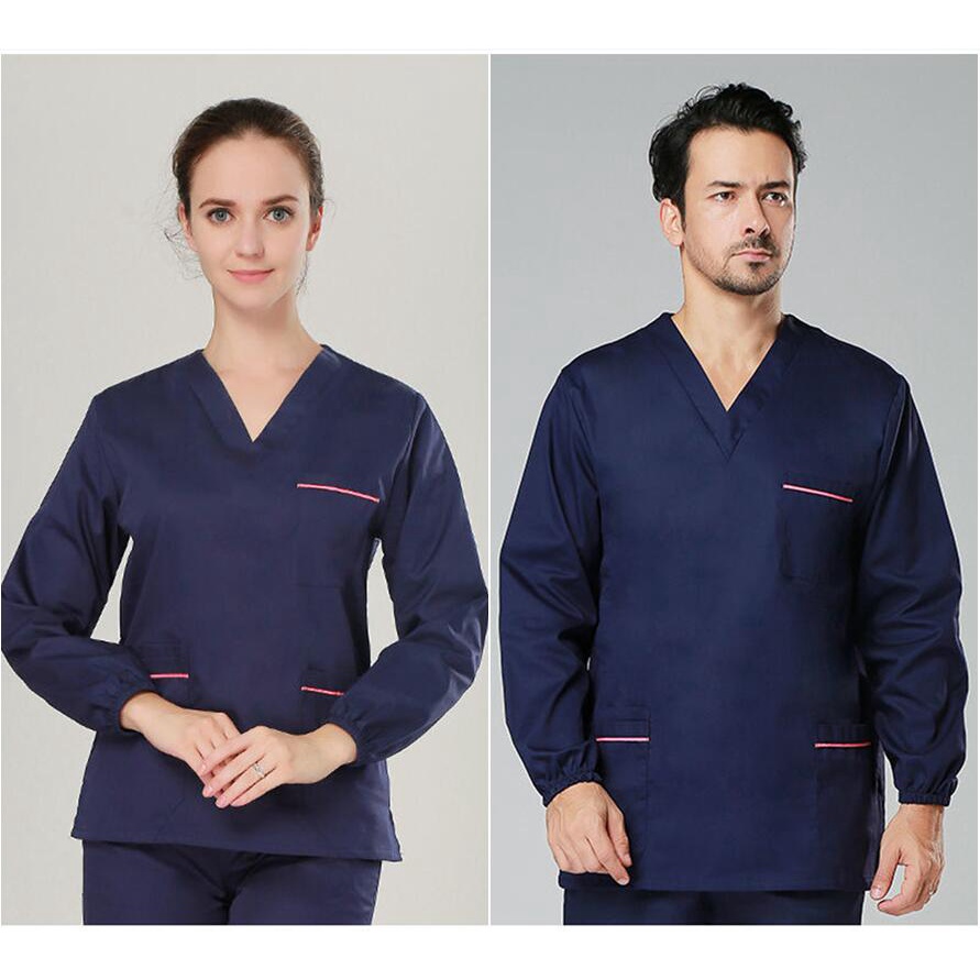 Solid Scrubs Medical Uniform Women Set Nursing Uniform scrubs set women ...