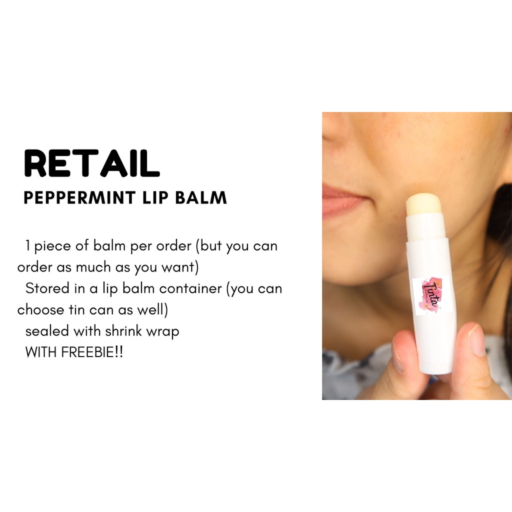 RETAIL Peppermint Lip Balm (Tinted and Classic) Tinta Beauty PH by ...