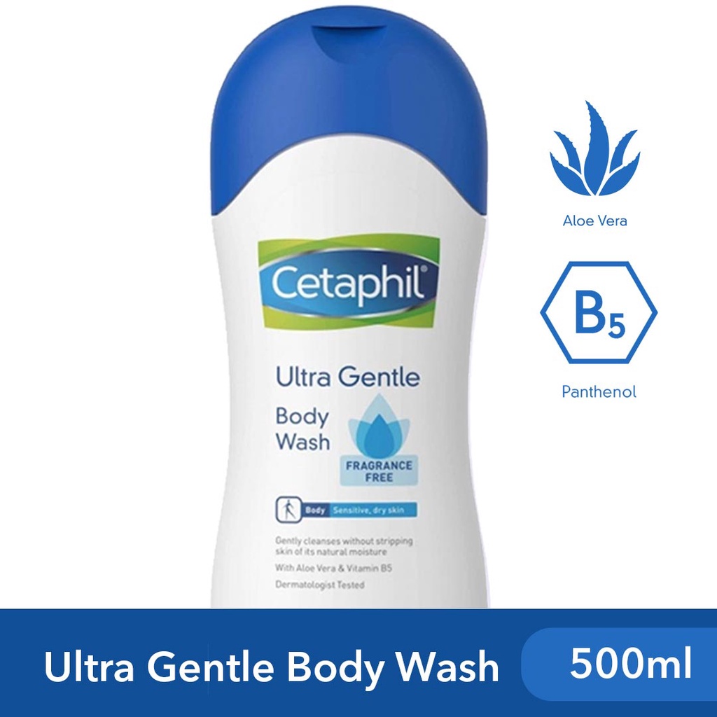 Cetaphil Ultra Gentle Body Wash 500ml [For Dry Sensitive Skin