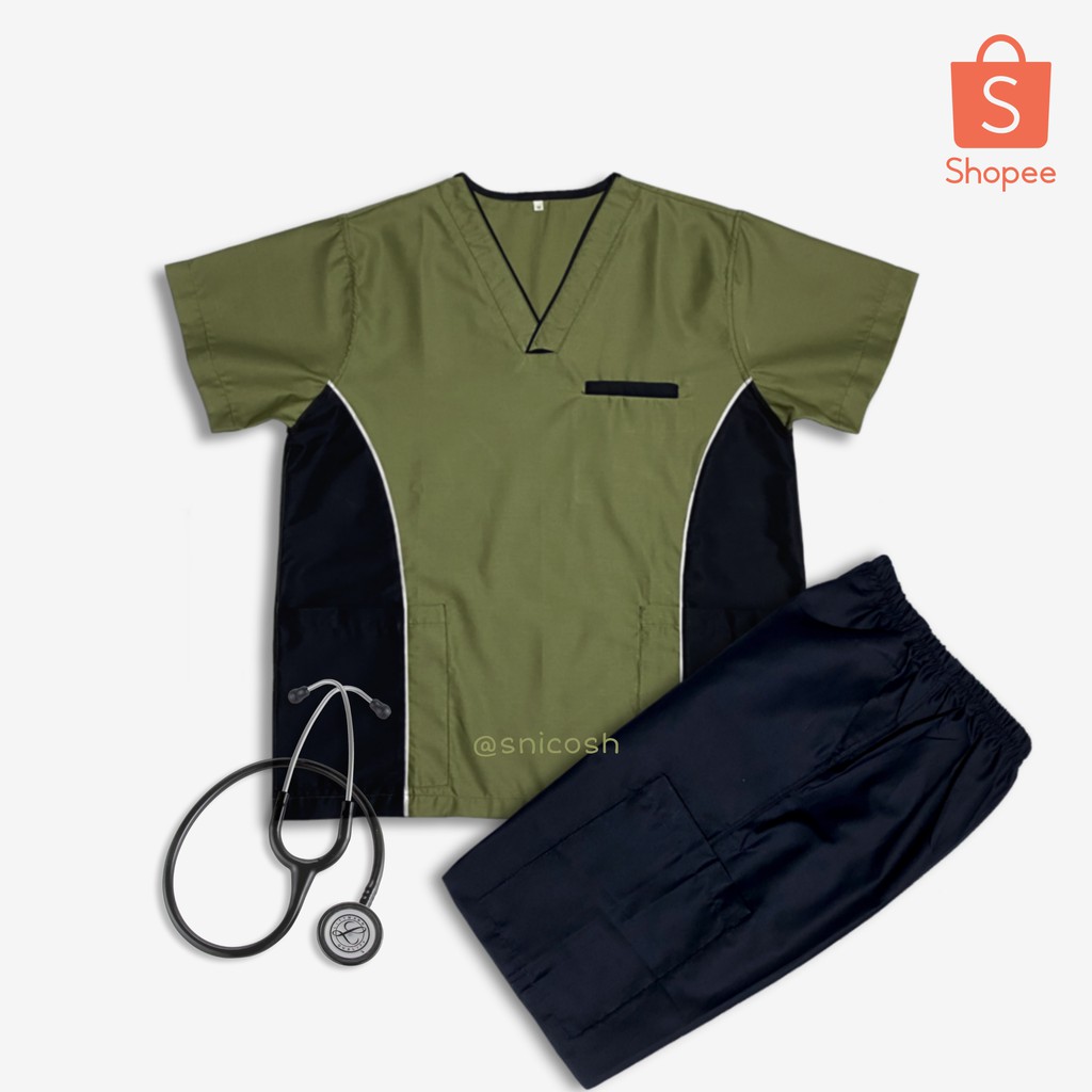 Jersey Scrubsuit | Tri color Scrub suit set with Cargo pants | SNICOSH ...