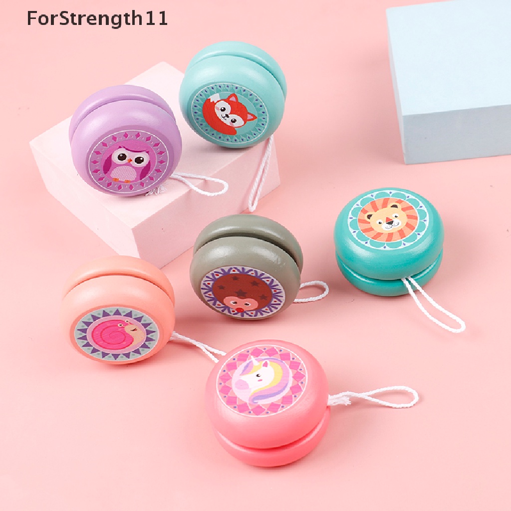ForStrength Wooden Yoyo Toys Animal Prints Kid YoYo Ball Wood Kid Yoyo Toys For Children