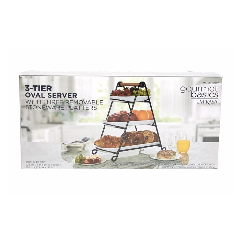 3 tier oval server with removable stoneware munimoro gob pe