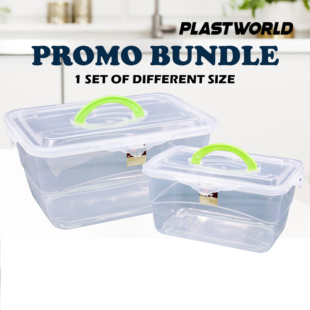 Multipurpose Storage Box w/ Handle (storage, container, organizer, stock box, plasticware
