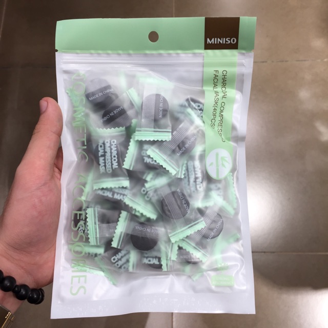Miniso DIY Compressed Bamboo Charcoal Face Mask (25 Pieces) Shopee