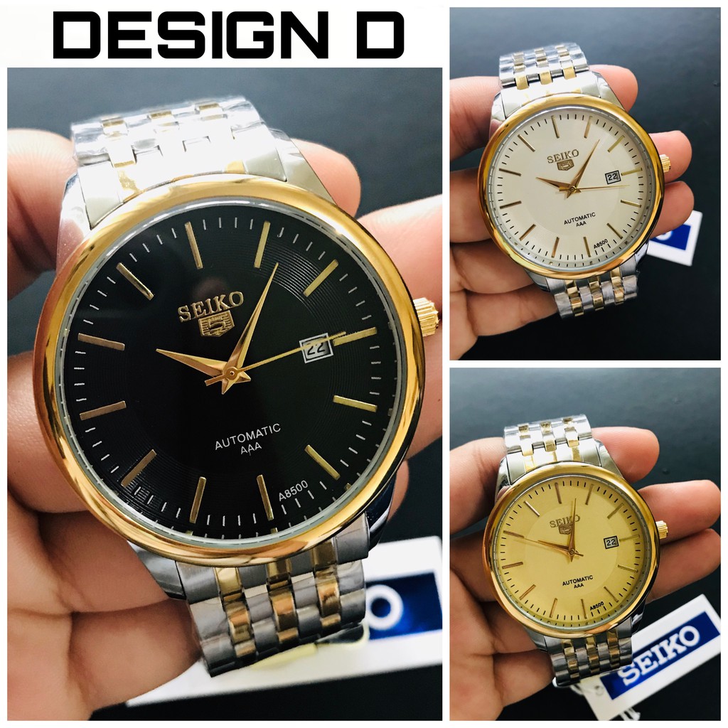 SEIKO Automatic Hand Movement Water Resist MENS 2 toned watch CLASS A with  calendar date | Shopee Philippines