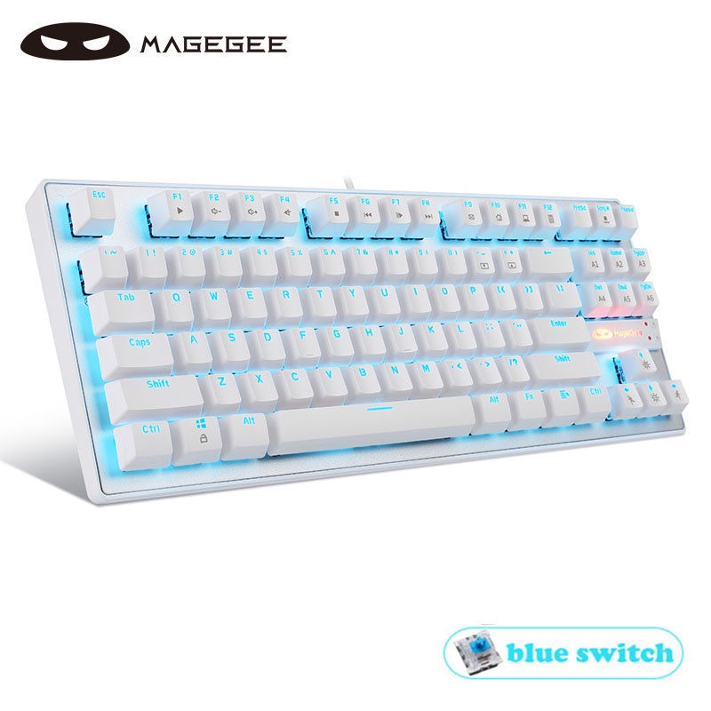 MageGee MK1 Mechanical Gaming Keyboard Blue / Red Switch 87 Keys Anti ...