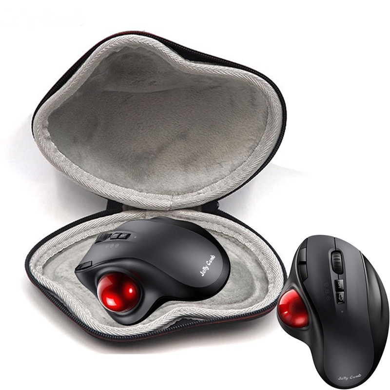 Jelly Comb Vertical Wireless Trackball Mouse add Hard Protective Case 2