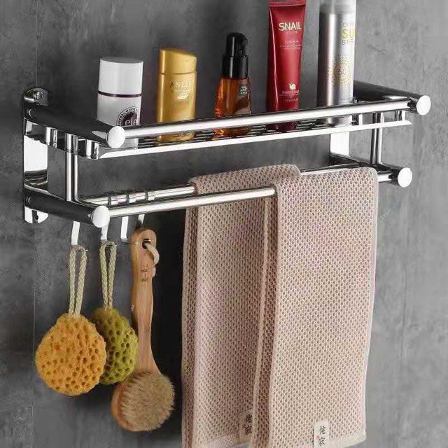 ⭐SanLiu⭐Bathroom Towel Holder Stainless steel wall-mounted towel rack-Z483