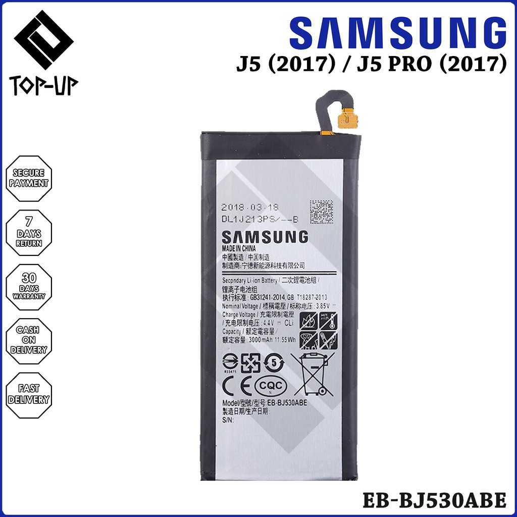 Original Samsung Galaxy J5 Pro 17 J530 J530f J530y J530g J530 Duos Battery Model Eb Bj530abe Oem Shopee Philippines