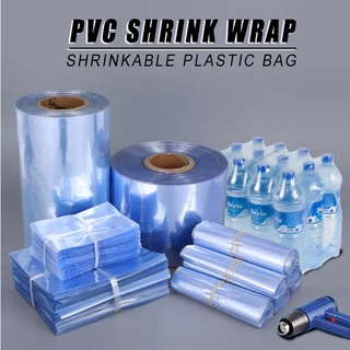 10meters | Shrinkable Transparent PVC plastic heat shrink wrap Clear ...