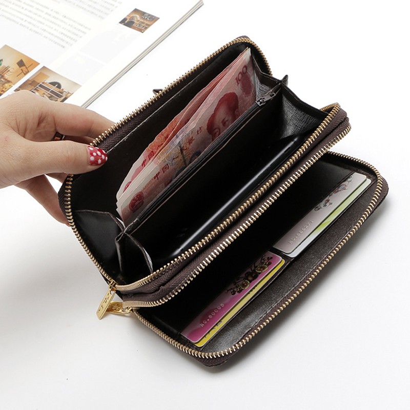 womens leather wallets with coin purse
