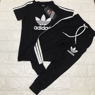 ADIDAS TERNO FOR KIDS SHIRT AND JOGGER PAJAMA TERNO SET COTTON | Shopee ...