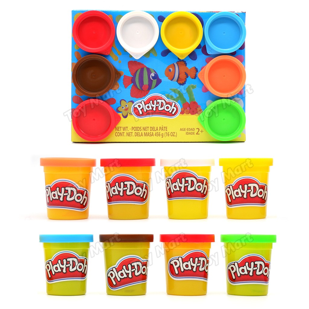 PlayDoh 8 Cans Assorted Color Dough Clay Edition 16 OZ New Arrival
