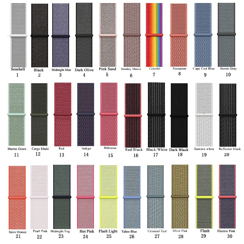 Nylon Loop iWatch Band Strap for Watch Series 8 7 6 1 2 3 4 5 se 42mm 44mm 38mm 40mm 41mm 45mm 49mm