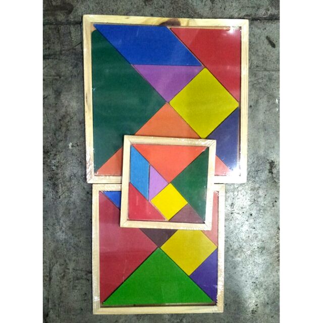 Wooden tangram puzzles | Shopee Philippines