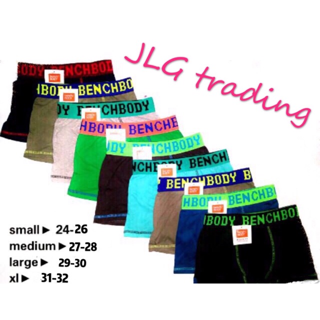 Cod New Men S Boxer Brief Bench Body 12 Pcs Per Pack 1 Size