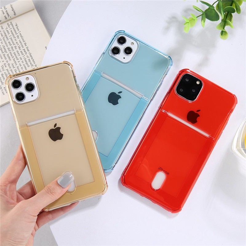 Moskado Credit Card Holder Transparent Phone Cases For Iphone 11 Pro Max Id Credit Slot Soft Tpu Back Cover For Iphone 11 Case Shopee Philippines