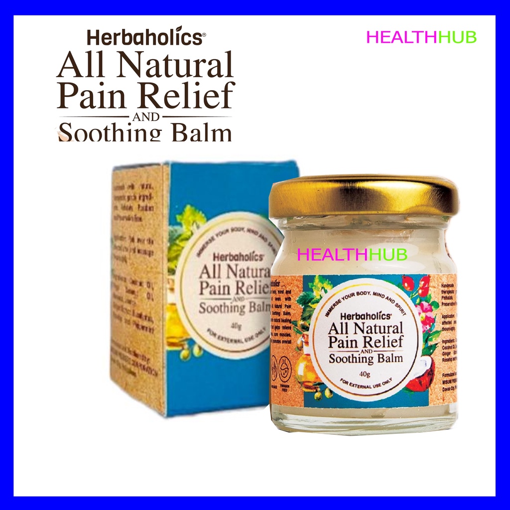 Herbaholics all natural pain relief and soothing balm 40g Shopee