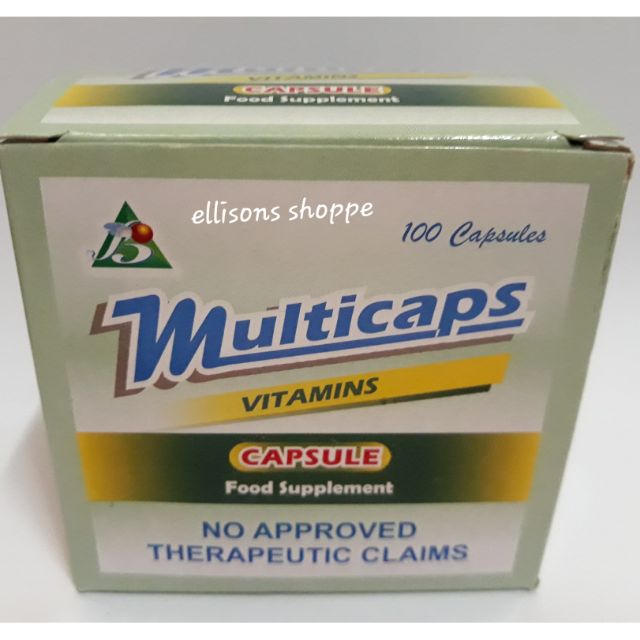 MULTIVITAMINS (MULTICAPS) 100 CAPSULES/ BOX Shopee Philippines