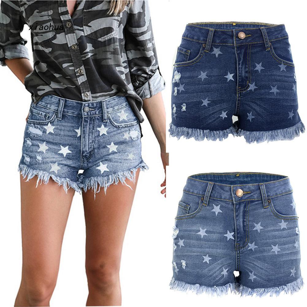 tassel design blue jeans