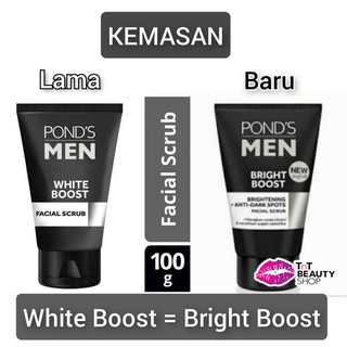 Pond's Men White Boost Face Scrub 100gr | Ponds Men Bright Boost Facial Wash 100gr